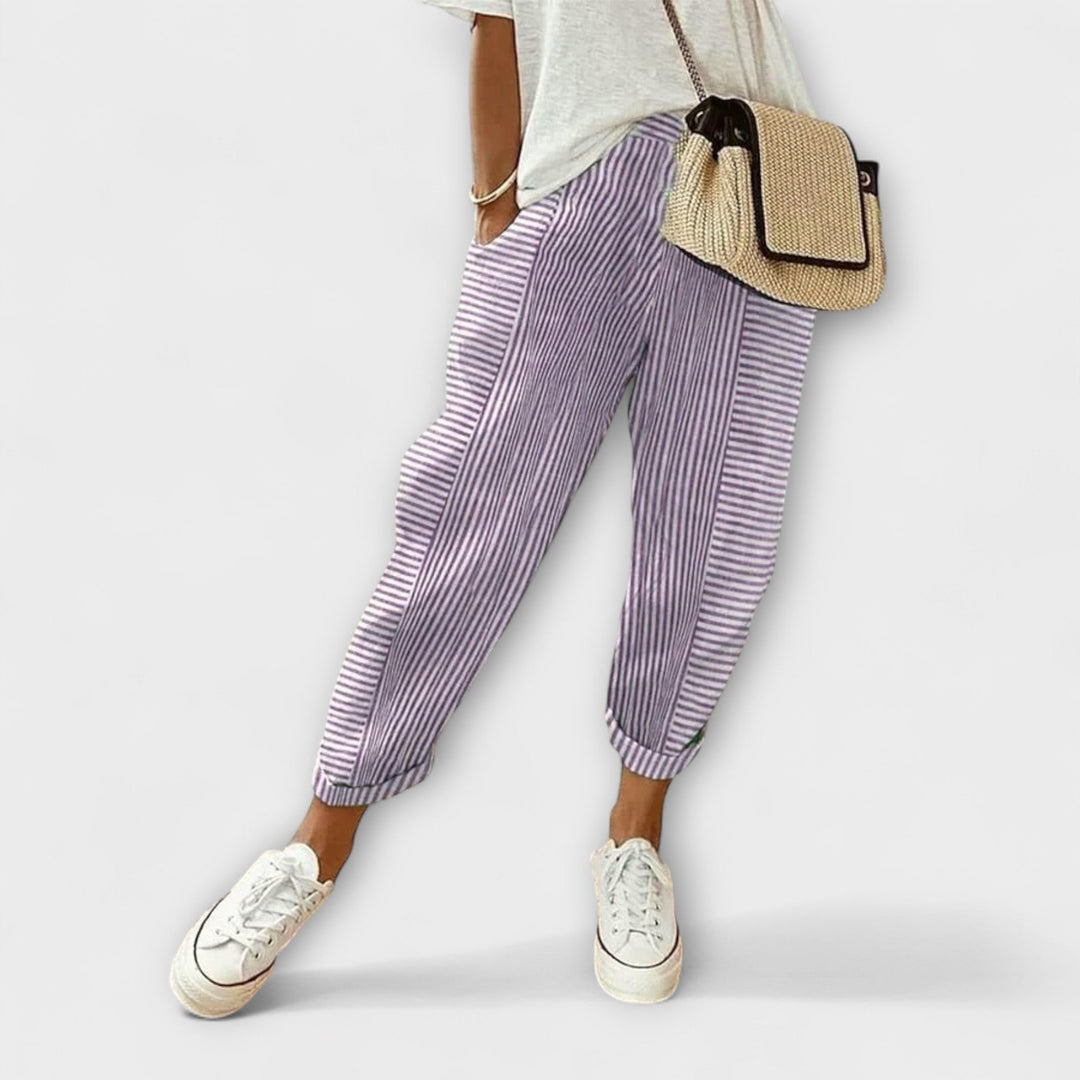 Lisa | Bequeme gestreifte Hose