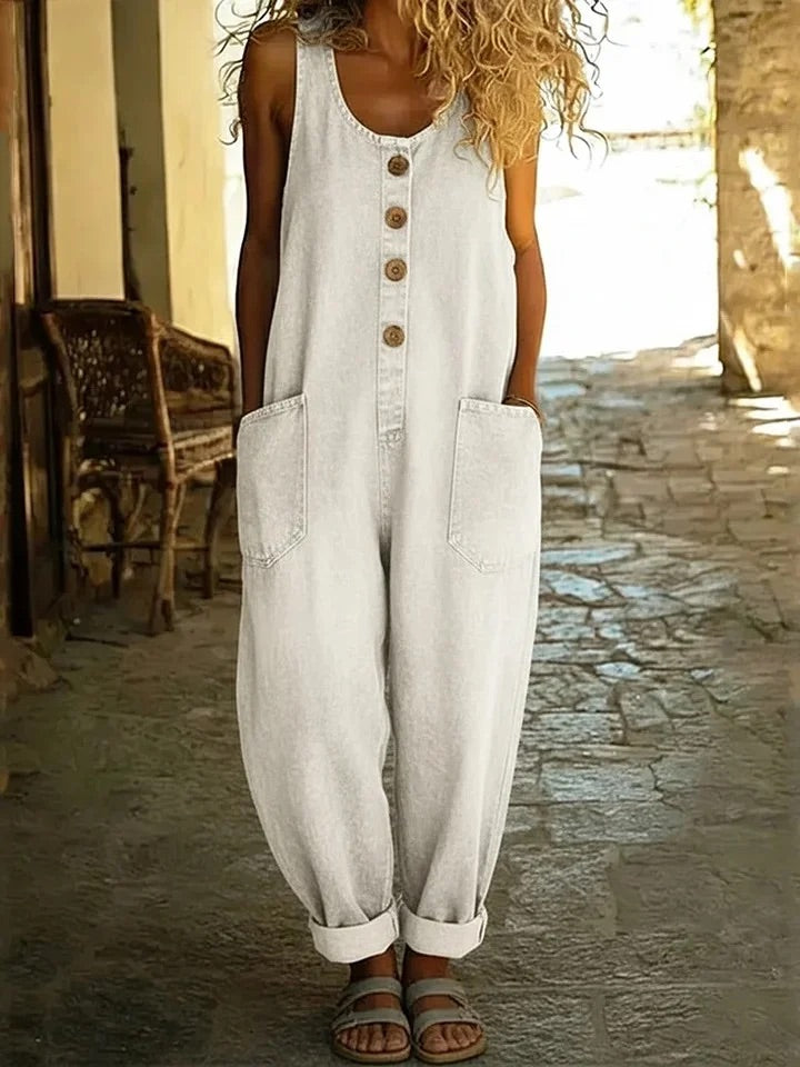 Sieglinde - Vintage-Washed Denim Overall