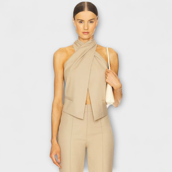 Vivien | Überkreuz-Design Halter Neck Tanktop