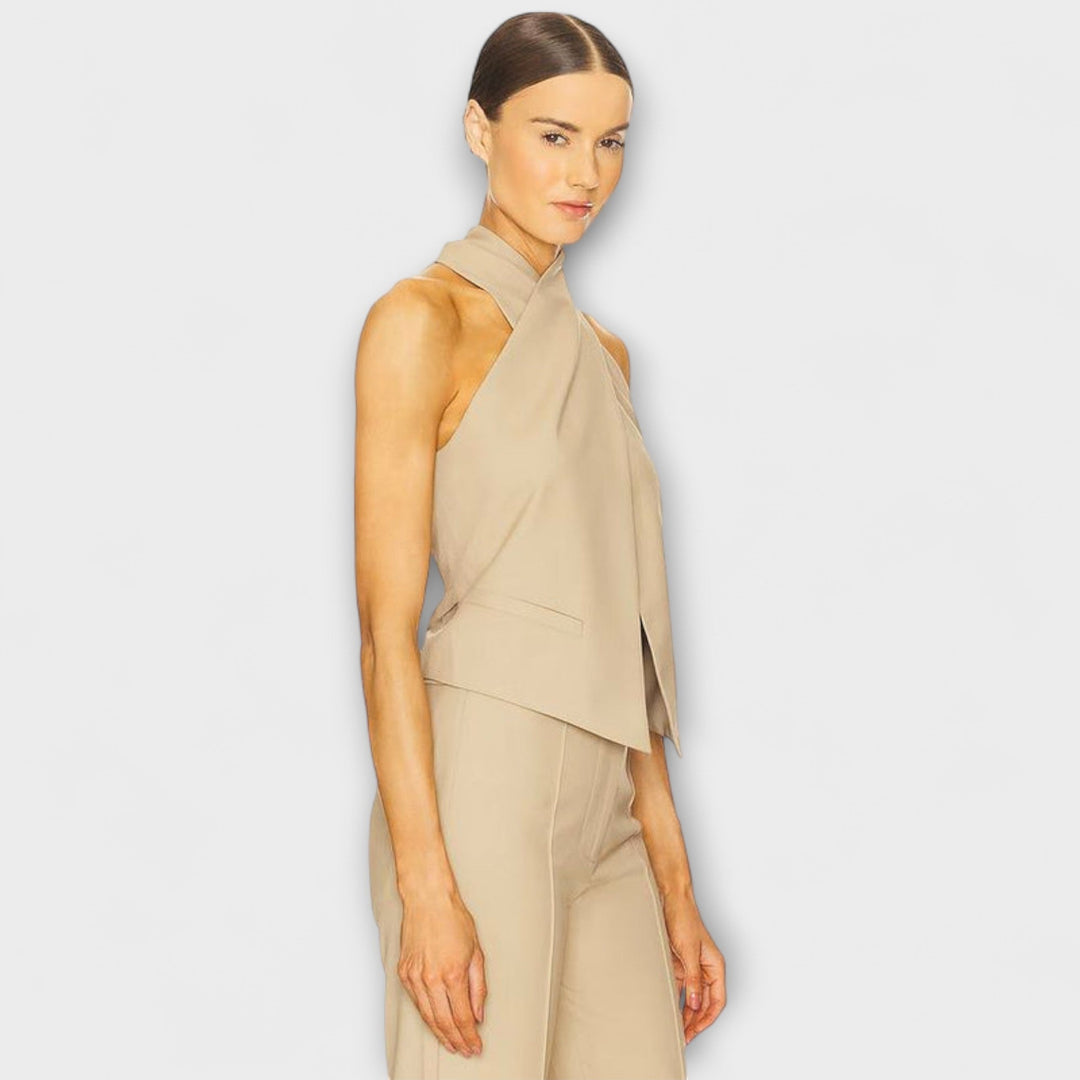 Vivien | Überkreuz-Design Halter Neck Tanktop