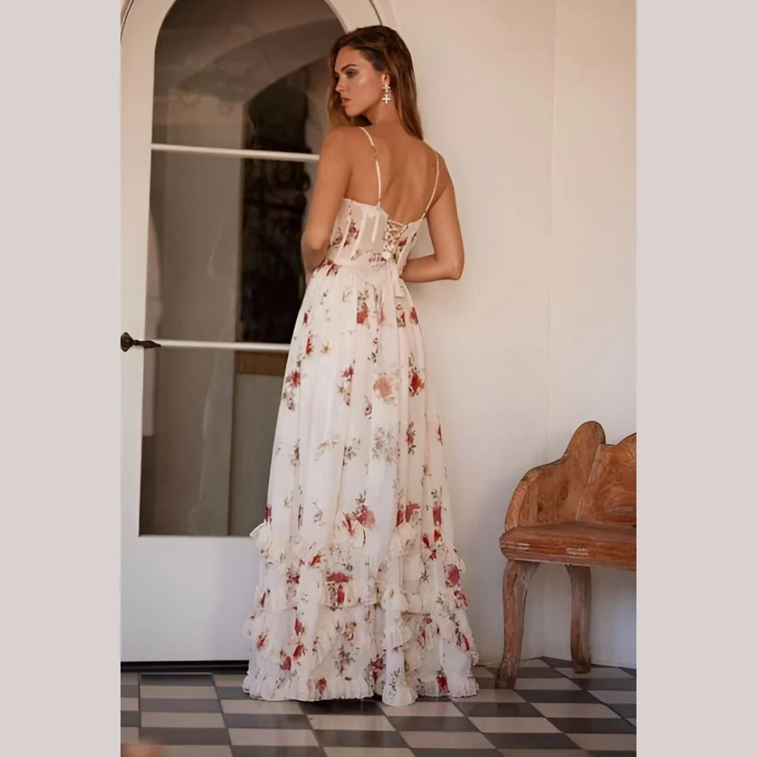 Kirsten | Midi-Kleid mit floralem Muster